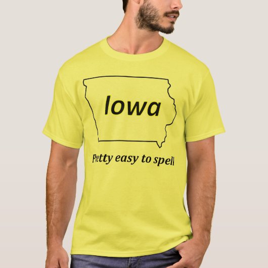 Iowa - hübsches einfaches zu buchstabieren T-Shirt (Vorderseite)