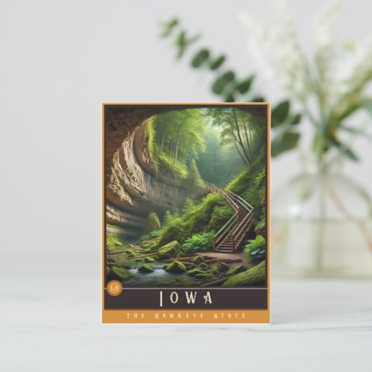 Iowa | Hyper-Realistisches Staat Postkarte (Stehend Vorderseite)