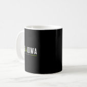 Iowa Ia Ledges State Park Wanderung Baum Retro-Gra Kaffeetasse (Vorderseite Links)