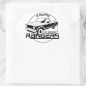 Iowa, IA - Rockin’s Rangers Chapter, Early Gen Ovaler Aufkleber (Tasche)