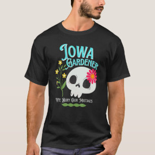 Iowa Ia State Rebellious Gärtner Süßer Totenkopf F T-Shirt