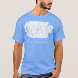 Iowa Ia Vintag Design Sports Zuhause Staat Karte M T-Shirt