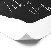 Iowa Ich mag es hier Staat Silhouette Black Poster (Ecke)