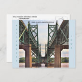 Iowa-Illinois Memorial Bridge Post Card Postkarte (Vorne/Hinten)