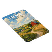 Iowa Illustration Reise Kunst Vintage Magnet (Rechte Seite)