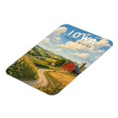 Iowa Illustration Reise Kunst Vintage Magnet (Linke Seite)
