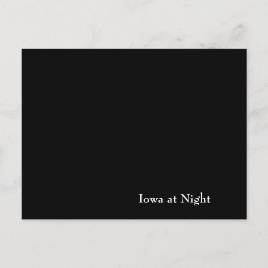 Iowa in der Nacht Postkarte (Vorderseite)
