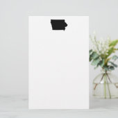 Iowa in Schwarz und Weiß Briefpapier (Stehend Vorderseite)