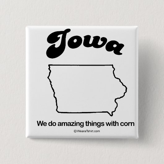 IOWA - "IOWA-STAATS-MOTTO" T - Shirts und Gang Button (Vorderseite)