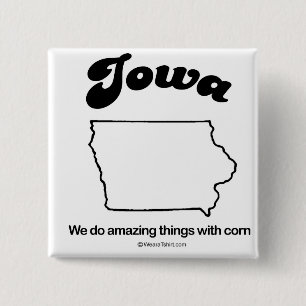 IOWA - "IOWA-STAATS-MOTTO" T - Shirts und Gang Button