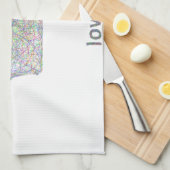 Iowa-Karte Geschirrtuch (Viertel Falte)