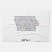 Iowa-Karte Geschirrtuch (Horizontal)