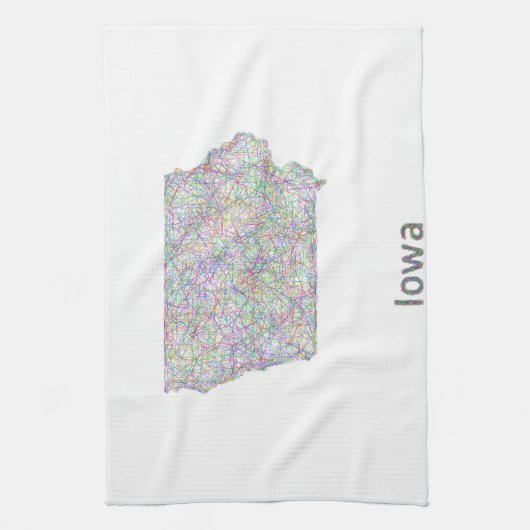 Iowa-Karte Geschirrtuch (Vertikal)