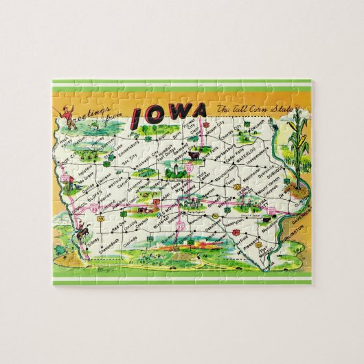 Iowa Karte Puzzle (Horizontal)
