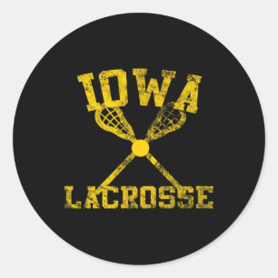 Iowa Lacrosse Runder Aufkleber
