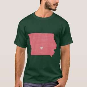 Iowa Liebe in Koralle T-Shirt