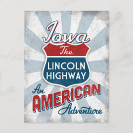 Iowa Lincoln Highway Vintag Amerika Postkarte