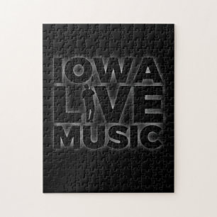 Iowa Live Music Guitar Player Geschenk Puzzle