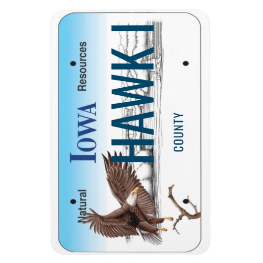 Iowa Lizenzplatte flexibel Magnet (Vertikal)