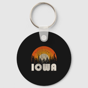 Iowa - lustige Natur Retro-Wandern 60er 70er 80er  Schlüsselanhänger