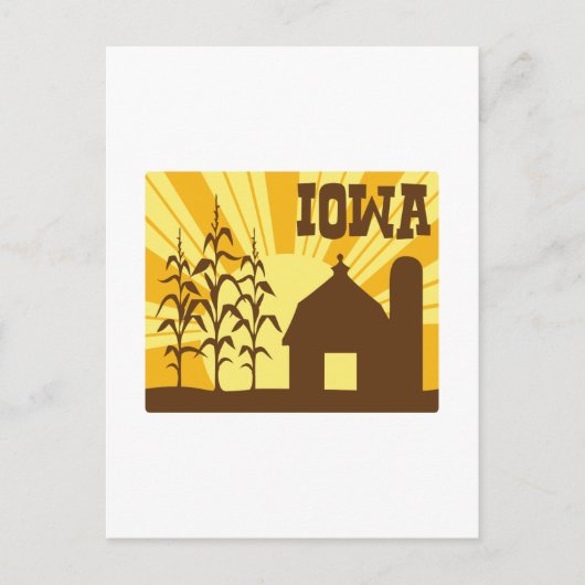 Iowa Maisfarm Postkarte (Vorderseite)