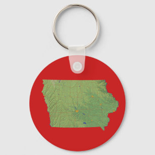 Iowa Map Schlüsselanhänger