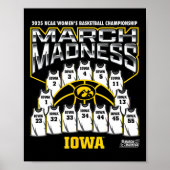 Iowa March Madness 2025 Women's Sketll Nil Poster (Vorne)