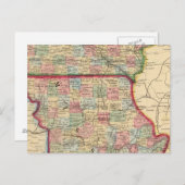 Iowa, Missouri Karte von Mitchell (Vorne/Hinten)