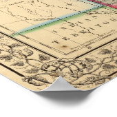 Iowa, Missouri Karte von Mitchell Poster (Ecke)