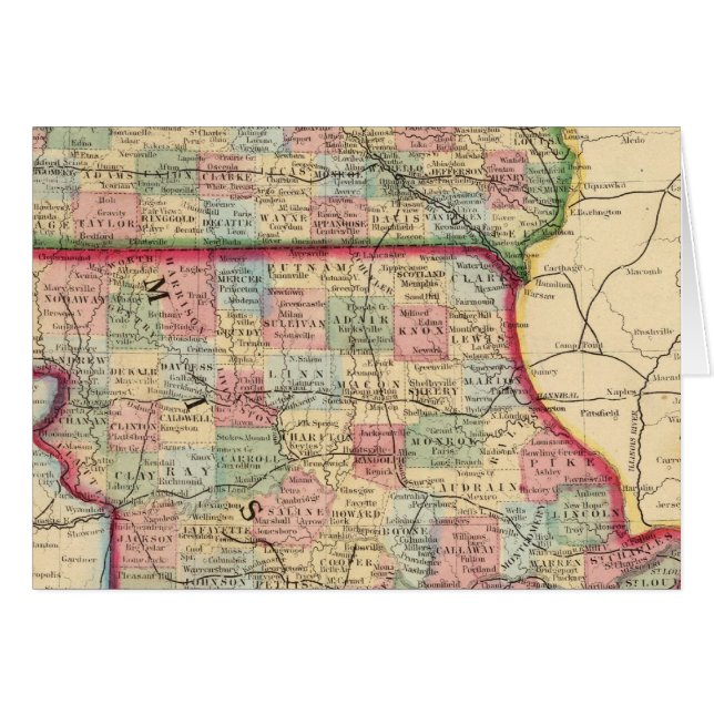 Iowa, Missouri Map von Mitchell (Vorderseite (Horizontal))