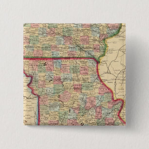 Iowa, Missouri Map von Mitchell Button