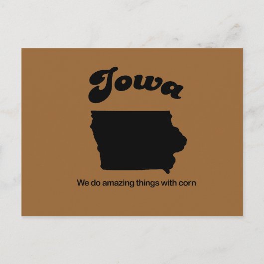 Iowa Motto - Wir tun phantastische Dinge Postkarte (Vorderseite)