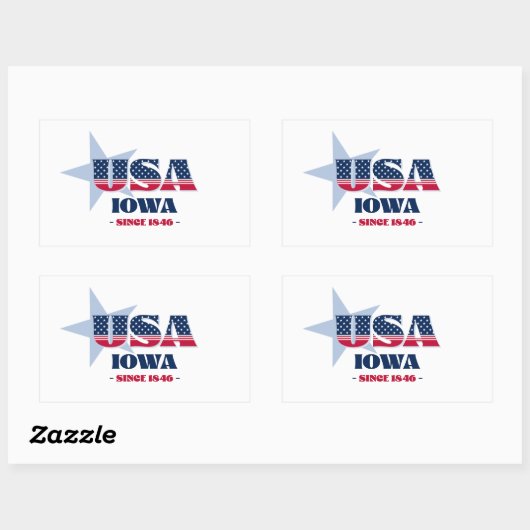 Iowa My Zuhause Staat Sticker (Blatt)