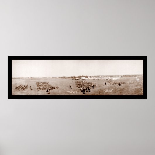Iowa National Guard Foto 1908 Poster (Vorne)