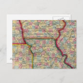 Iowa, Nebraska und Kansas Postkarte (Vorne/Hinten)