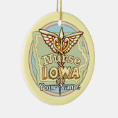 Iowa Nurse Caduceus Keramik Ornament (Rechts)