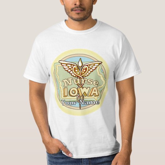 Iowa Nurse Caduceus T-Shirt (Vorderseite)