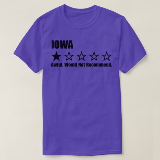 Iowa One Review TShirt (Design vorne)