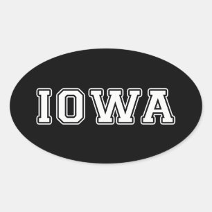 Iowa Ovaler Aufkleber