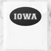 Iowa Ovaler Aufkleber (Tasche)