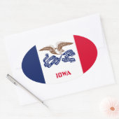 Iowa Ovaler Aufkleber (Umschlag)