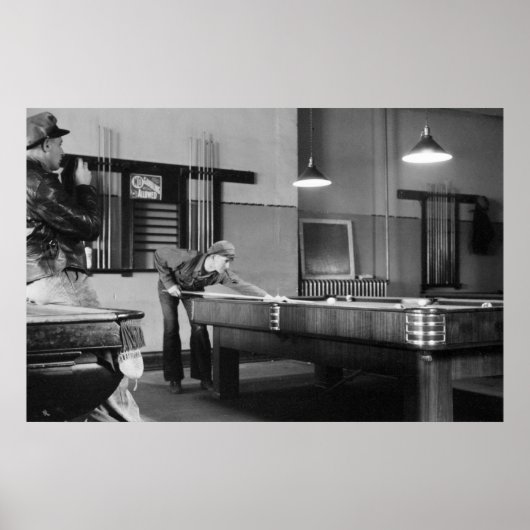 Iowa Pool Hall, 1940 Poster (Vorne)
