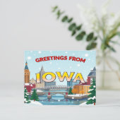 IOWA Postcard Postkarte (Stehend Vorderseite)