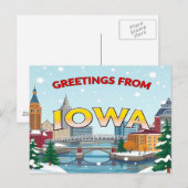 IOWA Postcard Postkarte (Vorne/Hinten)