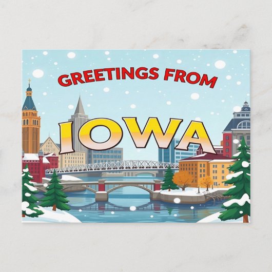 IOWA Postcard Postkarte (Vorderseite)