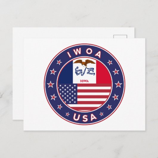 Iowa Postkarte (Vorne/Hinten)