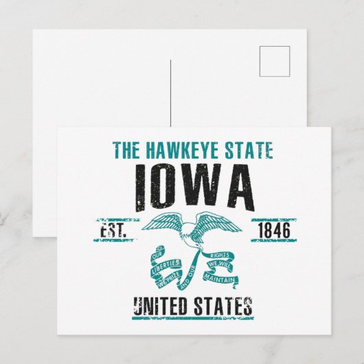 Iowa Postkarte (Vorne/Hinten)