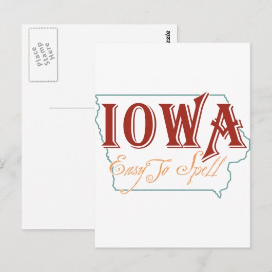 Iowa Postkarte (Vorne/Hinten)