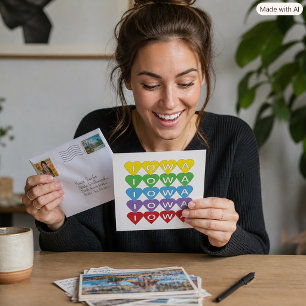 Iowa Pride Geschenk Iowa Einheimischer Iowa Souven Postkarte