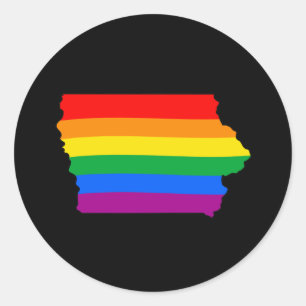 IOWA PRIDE -.png Runder Aufkleber